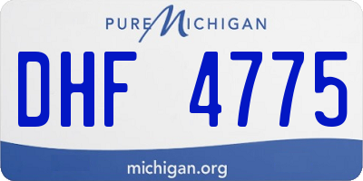 MI license plate DHF4775