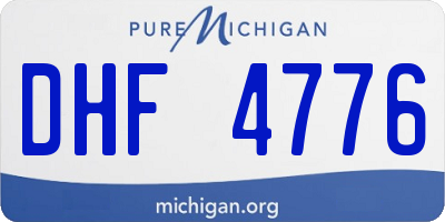 MI license plate DHF4776