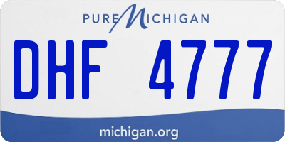MI license plate DHF4777