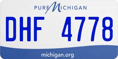 MI license plate DHF4778