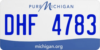 MI license plate DHF4783