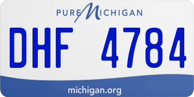MI license plate DHF4784