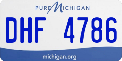 MI license plate DHF4786