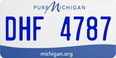 MI license plate DHF4787