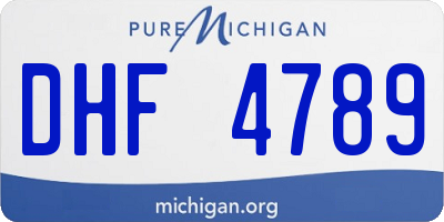 MI license plate DHF4789