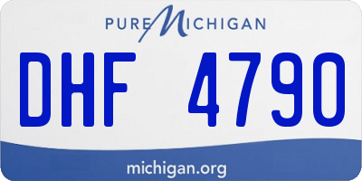 MI license plate DHF4790