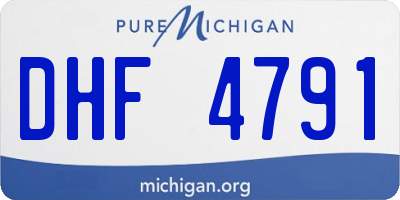 MI license plate DHF4791
