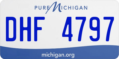 MI license plate DHF4797