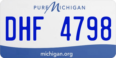 MI license plate DHF4798