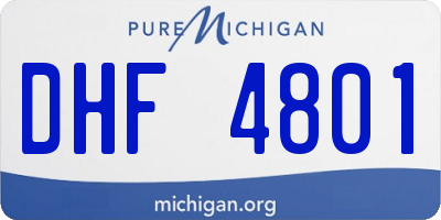MI license plate DHF4801