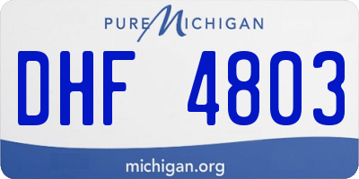 MI license plate DHF4803