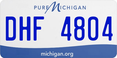 MI license plate DHF4804