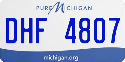 MI license plate DHF4807