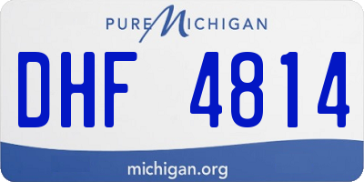 MI license plate DHF4814