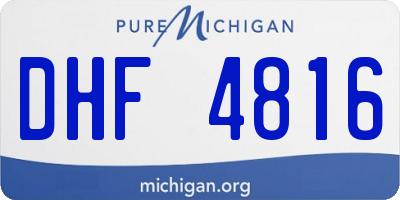 MI license plate DHF4816
