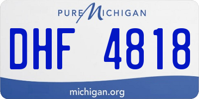 MI license plate DHF4818