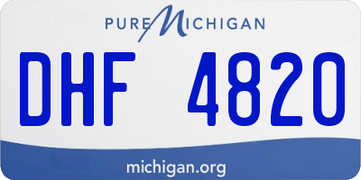MI license plate DHF4820