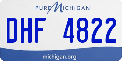 MI license plate DHF4822