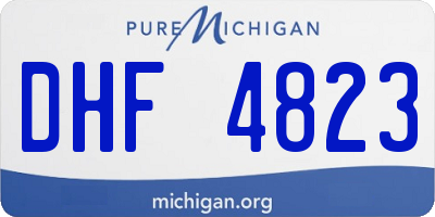 MI license plate DHF4823