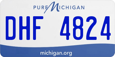 MI license plate DHF4824