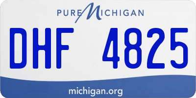 MI license plate DHF4825