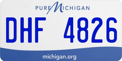 MI license plate DHF4826