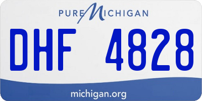 MI license plate DHF4828