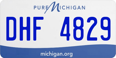 MI license plate DHF4829