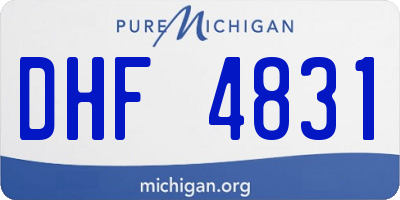 MI license plate DHF4831