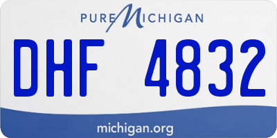 MI license plate DHF4832
