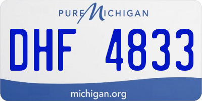 MI license plate DHF4833