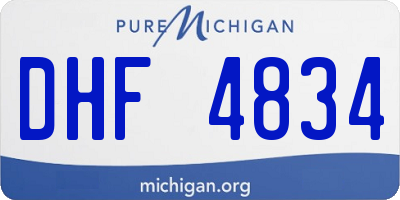 MI license plate DHF4834