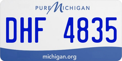 MI license plate DHF4835