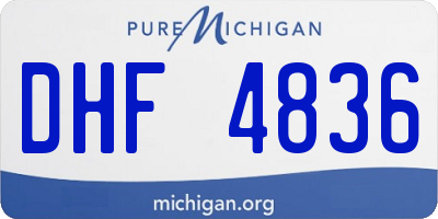 MI license plate DHF4836