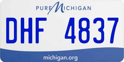 MI license plate DHF4837