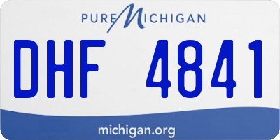 MI license plate DHF4841