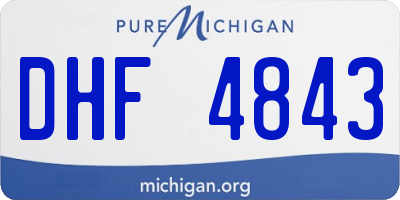 MI license plate DHF4843