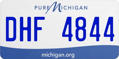 MI license plate DHF4844