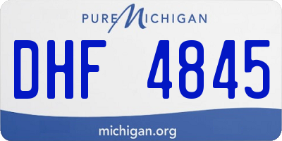 MI license plate DHF4845