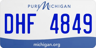MI license plate DHF4849