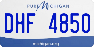 MI license plate DHF4850