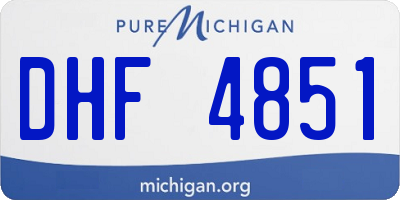 MI license plate DHF4851