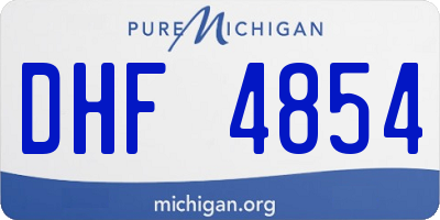 MI license plate DHF4854