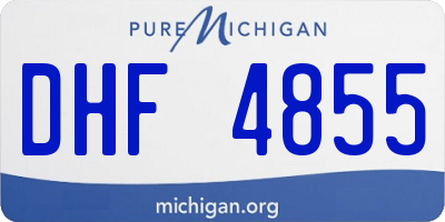 MI license plate DHF4855