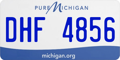 MI license plate DHF4856