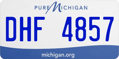 MI license plate DHF4857