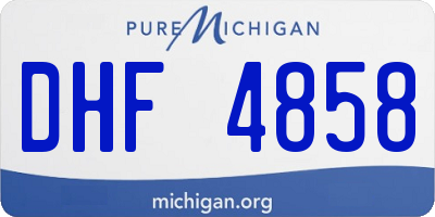 MI license plate DHF4858