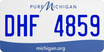 MI license plate DHF4859