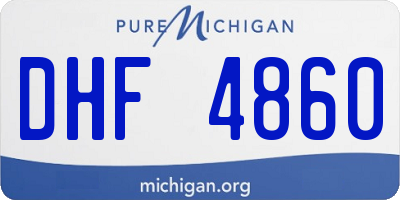 MI license plate DHF4860