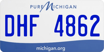 MI license plate DHF4862